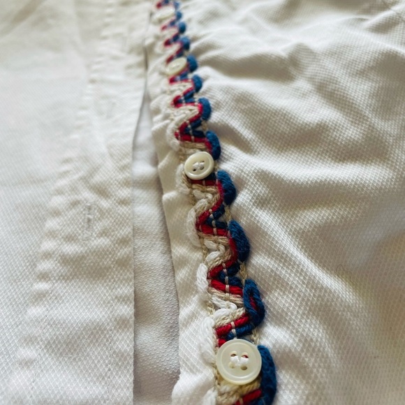 Schneider Salzburg White Button Up Blouse with Embroidered Trim - Picture 13 of 14